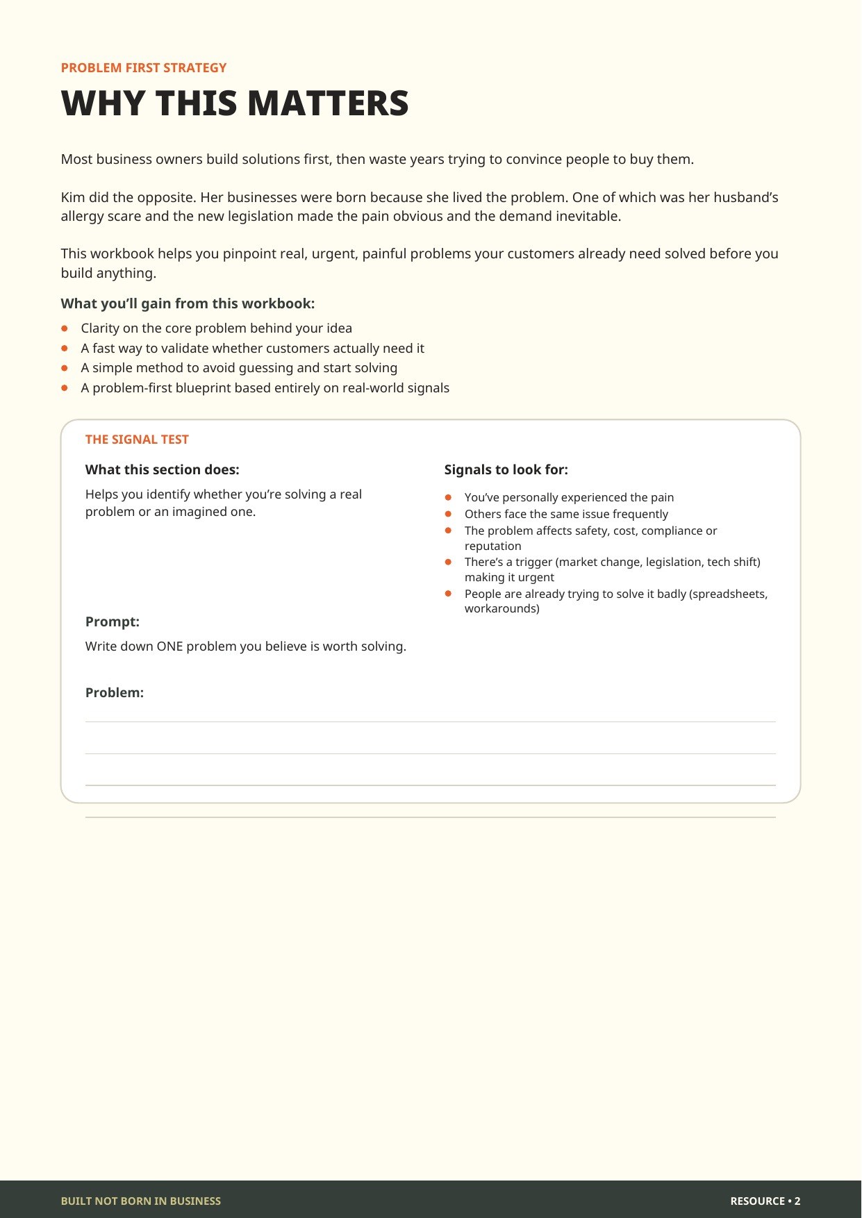 Preview of The ’Real Problem’ Identifier Blueprint