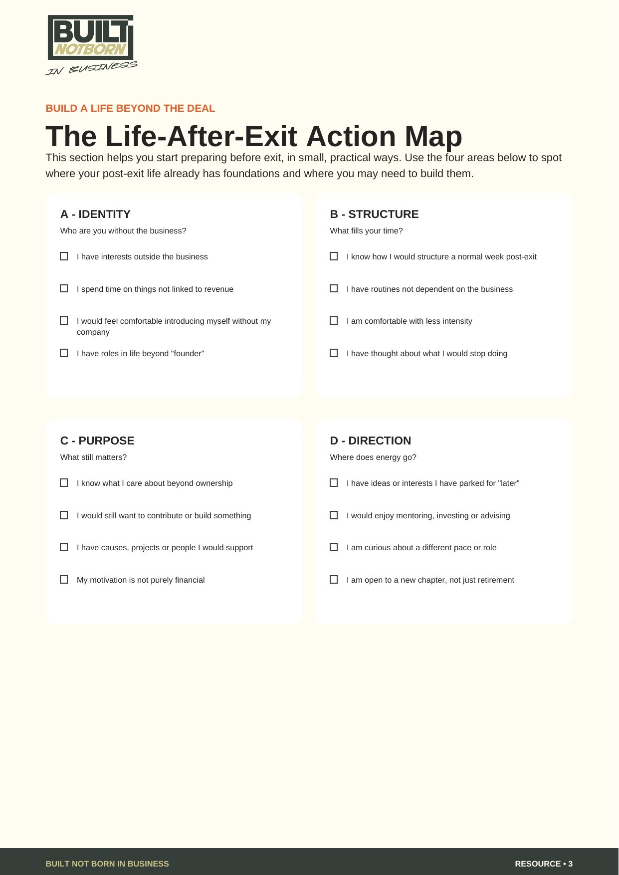 Preview of The Founder Exit Readiness Framework